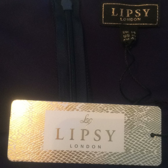 Lipsy London purple cold shoulder ruffle dress 10 - Picture 3 of 5